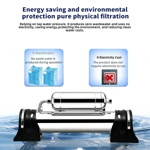 0.01 Micron Under-Sink 304 Stainless Steel Ultrafiltration Water-Saving System for Household Use