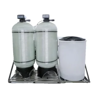 0.5 20T h Industrial Water Softener & RO System with Pump and Gear for Groundwater River Hard Water Treatment
