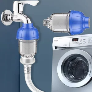 1/2-Inch Reusable Sediment Water Filter with 316 Stainless Steel 40μm Mesh Screen for Washing Machine