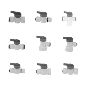 1/4 Inch Push-to-Connect Valve for Reverse Osmosis Water Filter Systems POM Material