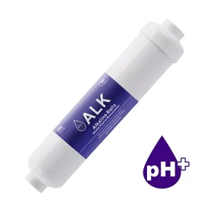 1 4 Inch Thread 10 Inch Inline Alkaline Replacement Water Filter Cartridge PH+ for Reverse Osmosis System