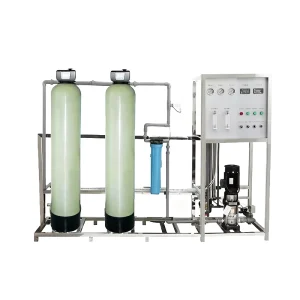1.0T/H RO Water Treatment System for Pure Water and Saltwater Desalination with Pump, PLC and 220V 110V 380V Power