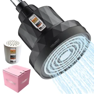 10 15 20 Stages Filter Shower Head 6 Inch High Water Pressure Top Rain Shower for Hard Water Reduces Chemicals & Chlorine