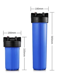 10″ Big Blue Food Grade PP Reverse Osmosis Pressure Vessel Water Filter Housing 3/4″ Port Whole House Filter System