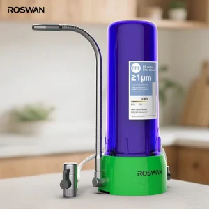 10 Inch 1 Stage Transparent Countertop Water Filter No Plumbing PP Sediment Faucet Diverter Valve Portable Kitchen for Home