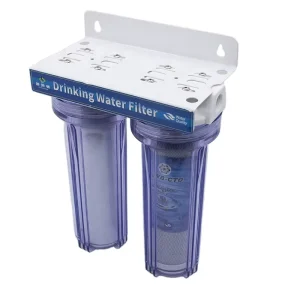 10-Inch 2-Stage Household Pre-Filtration System 5-Micron Filtration 3000 GPD Flow Rate