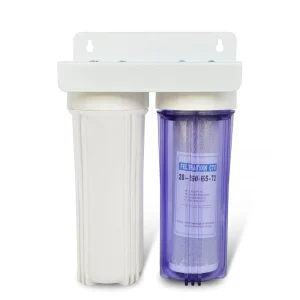 10 Inch 2 Stage Whole House Water Filtration System Double Housing with PP GAC Filter Cartridge