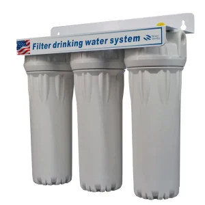 10-Inch 3-Stage 1-Micron Manual Water Filter Housing with PP, UDF and CTO Filters