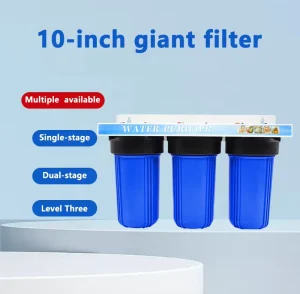 10 Inch Big Blue Water Filter Housing Single Stage Dual Stage Triple Stage Water Filtration System with PP Filter