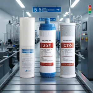 10 Inch CTO Carbon Block Water Filter Cartridge, 500 Iodine Value, 500 L/Hour, 1-Year Filtration Life