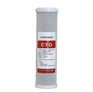 10 Inch Compressed Activated Carbon CTO Filter Cartridge for Reverse Osmosis System Water Filter