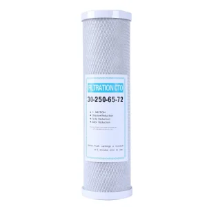 10 Inch Flat Mouth Compressed Activated Carbon Pre Filter Cartridge Universal CTO Filter for Hotel Household Pure Water Machine