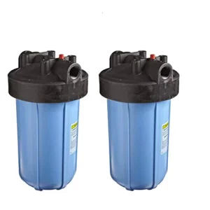10 Inch Jumbo Big Blue Water Filter Housing Brass Port High Flow Whole House Commercial Water Pre Filtration Shell