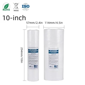 10 Inch Jumbo PP Cotton Filter Cartridge Big Blue Sediment Replacement Filter Household Hotel RV Outdoor Use