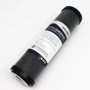10 Inch Korea Style Inline Water Filter 0.1 Micron CTO Activated Carbon Filter Cartridge Element for Household Use