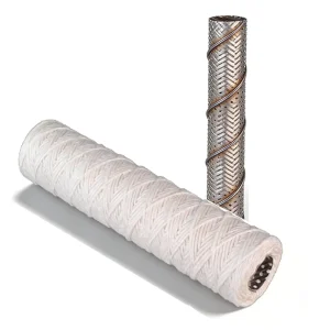 10-Inch Reverse Osmosis Sediment Yarn String Wound Filter Cartridge Stainless Steel Skeleton 50 GPD Easy Installation for