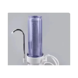 10 Inch Single Counter Top Manual Water Filter Clear Plastic Housing for Outdoor and Household Use