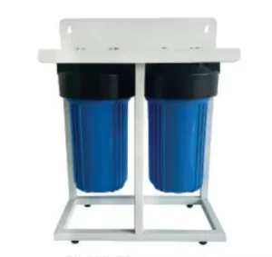 10 Inch Two Stages Big Blue Plastic Manual Home Whole House Water Filter Purification System PP CTO Filter Cartridge 800 GPD