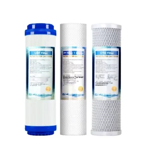 10 Inch Water Purifier Filter Element with PP Cotton, Coconut Shell Granular Activated Carbon, Compressed Carbon, and Sintered Carbon Rod