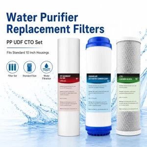 10 Inch Water Purifier Replacement Filter Set PP Sediment UDF Granular Activated Carbon CTO Carbon Block