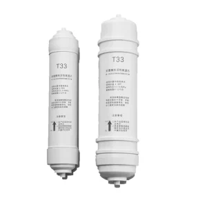 10-Inch and 20-Inch Coconut Shell Activated Carbon T33 Post Inline Carbon Water Filter Cartridge