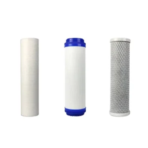 10 Inch x 2.5 Inch Standard Water Filter Cartridge PP Sediment GAC CTO Carbon Block 1 Micron Replacement