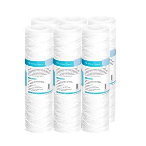 10″ Sediment String Wound Whole House Water Filter Replacement Cartridge Universal Sediment Filters for Well Water