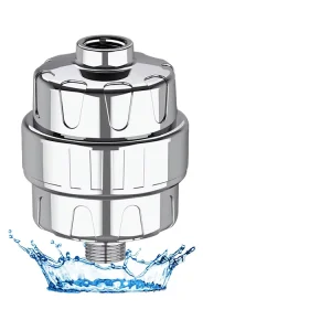 10-Stage Activated Carbon Shower Filter Head Manual Water Filtration System for Outdoor Hard Water Removes Chlorine and Fluoride