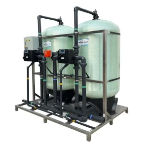 10 TPH Industrial Water Softener System with Salt Regeneration