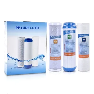 10″x 2.5″ PP, GAC, CTO Sediment Water Filter Replacement Cartridge with Color Gift Box Pack for Whole House Filtration Systems