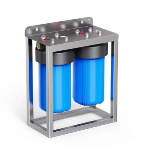 10 x 4.5 Inch 2-Stage Whole House Water Filter Housing with Frame, Factory Supply