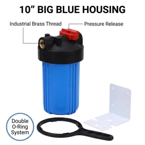 10 x 4.5-Inch Big Blue High-Flow Pre-Filter Housing for Well Water Treatment
