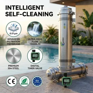 1000-15000 LPH Filtration and Drainage System, 304 Stainless Steel Whole-House Water Filtration Tank