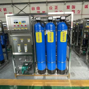 1000 L/H Fully Automatic Reverse Osmosis Water Purification Equipment PLC Pump Stainless Steel Deionization Softening