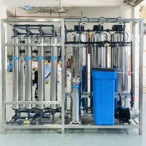 1000 L/H PVDF Mineral Alkaline Water Filtration System with Reverse Osmosis Pump and PLC