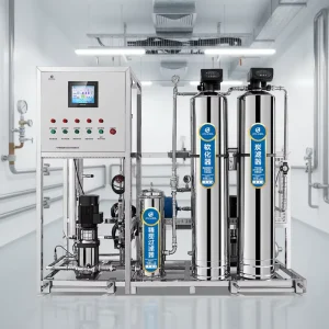 1000 LPH Stainless Steel Pressure Vessel Reverse Osmosis System with Pump, Membrane and 220V Power