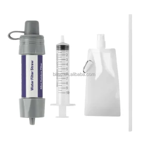 1000L BPA-Free Portable Survival Water Filter Straw for Camping Hiking and Emergency Preparedness