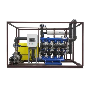 1000L FRP Water Purifier Machine Pressure Vessel Reverse Osmosis System Pump Motor PLC 1 Year Warranty Water Treatment Plant