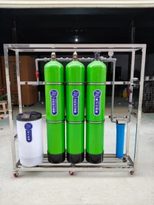 1000L/H Electric Industrial Water Softener System Cabinet Type Installation 1Ton/Hour Hard Water Treatment Equipment Resin Tank