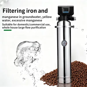 1000L Stainless Steel Household Outdoor Water Purifier 0.01micron Filtration Iron Manganese Rust Removal 36 Month Filter Life
