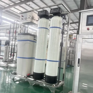 1000LPH Automatic RO Water System With 2 Stage Pre Treatment and PLC Control for Production Factory Water Softening Plant