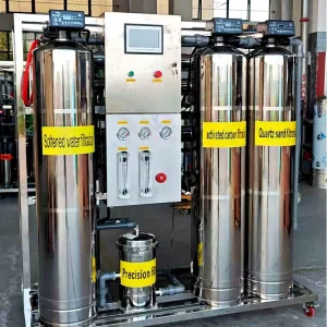 1000LPH Commercial Integrated Stainless Steel Water Filtration System with Activated Carbon, Quartz Sand, Resin, and Ion Exchange