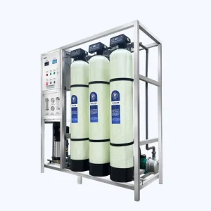 1000LPH Industrial Alkaline Water Filter Reverse Osmosis System FRP 3 Stage RO Equipment with UV Ozone Generator