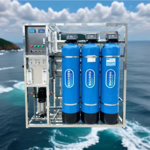 1000LPH RO Water Treatment Machinery (Three Tanks With Softening) for Business