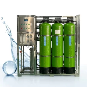 1000LPH RO Water Treatment Plant with Stainless Steel Frame and 3 FRP Pre-Treatment Tanks for Small Factory Use