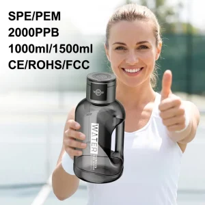 1000ml SPE PEM Hydrogen Water Kettle Pitcher Generator Machine, 2000 PPB, CE