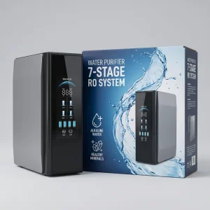 7-Stage Reverse Osmosis Water Purifier RO Water Filter System with Touchscreen Control and TDS Filter Life Display for Home Use