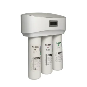 100GPD Electric Reverse Osmosis System Plastic 3 Stage Filter Cartridge Filter Life Display for Household Hotel Water