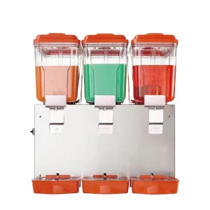 110-240V Commercial Cold Beverage Dispenser 3 Tanks 36L Fruit Juice 12L per Tank for Hotels and Food Shops