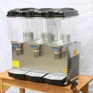 110V/220V 400W 17L x 3-Tank Ice Tea and Cold Beverage Dispenser for Juice Bars